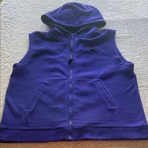 “Bike” Purple Fleece Hooded Vest